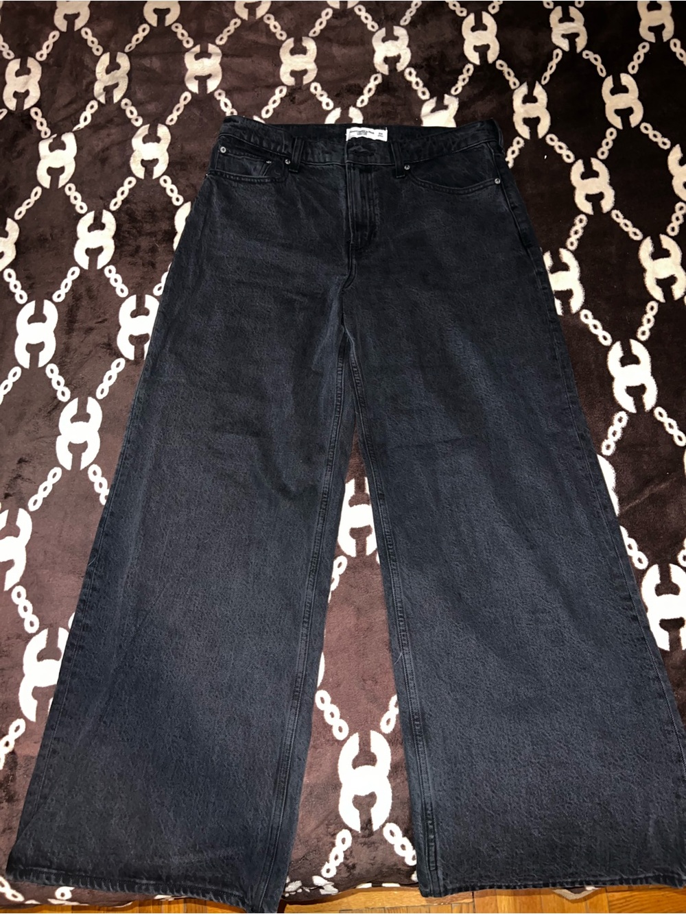 Abercrombie Wide Leg Black Women's Jeans High Rise